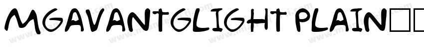 mgavantglight plain字体转换